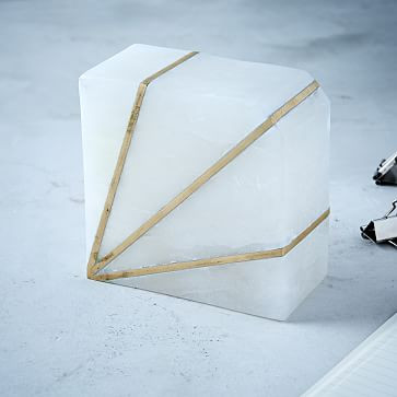 Deco Alabaster Stone Bookends | West Elm (US)
