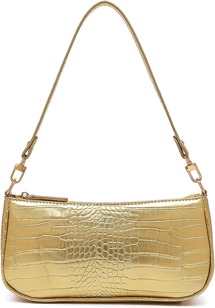 Barabum Retro Classic Clutch Shoulder Tote HandBag with Zipper Closure Purse for Women | Amazon (US)
