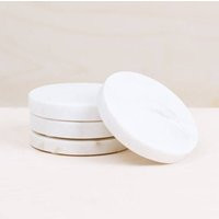 White Marble Round Coasters Set Of 4 | Etsy (US)