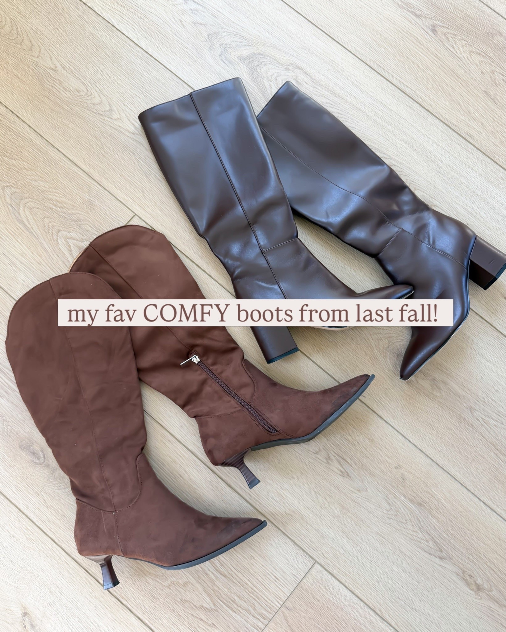 obsessed with these boots! perfect to wear with jeans, leggings, or dresses! so ready for boot season! 🤎 these run tts!