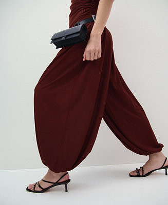 Women's Mid-Rise Balloon Pants | Macy's