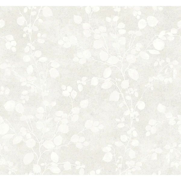 Shimmer Floral Branches Wallpaper, 27 feet long X 27 inchs Wide, Pearl Shimmer and Ivory - Overst... | Bed Bath & Beyond
