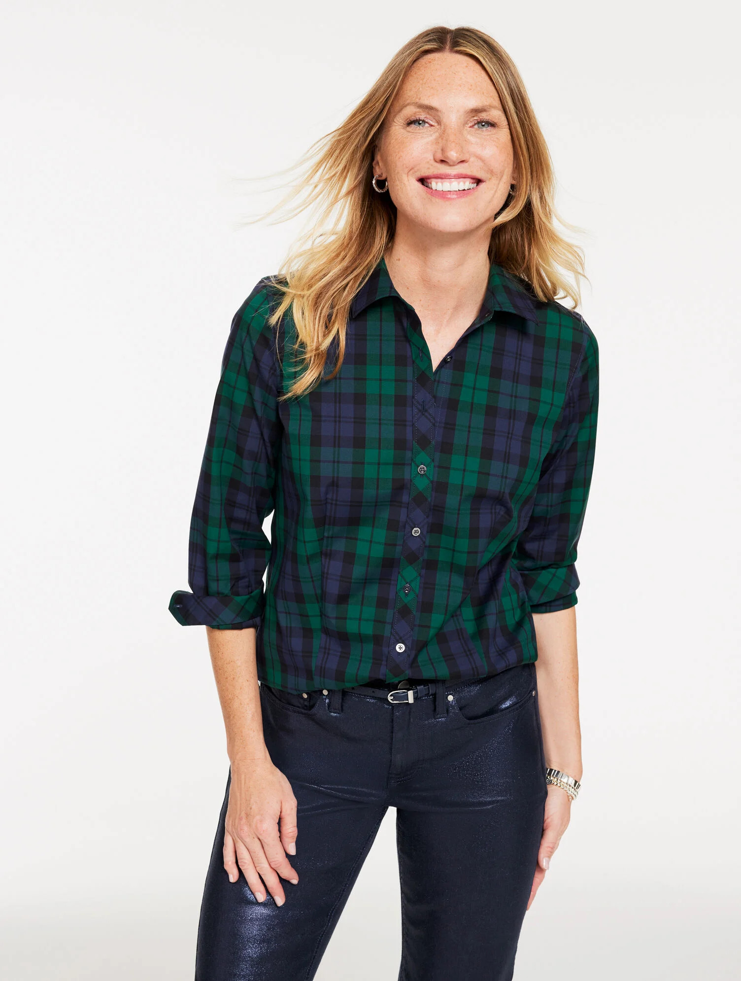Non-Iron Perfect Shirt - Mistletoe Plaid | Talbots
