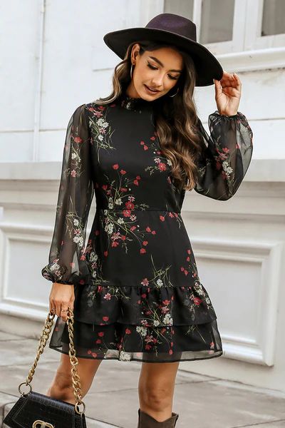 Fabia Embroidered Floral Mini Dress | Cupshe US