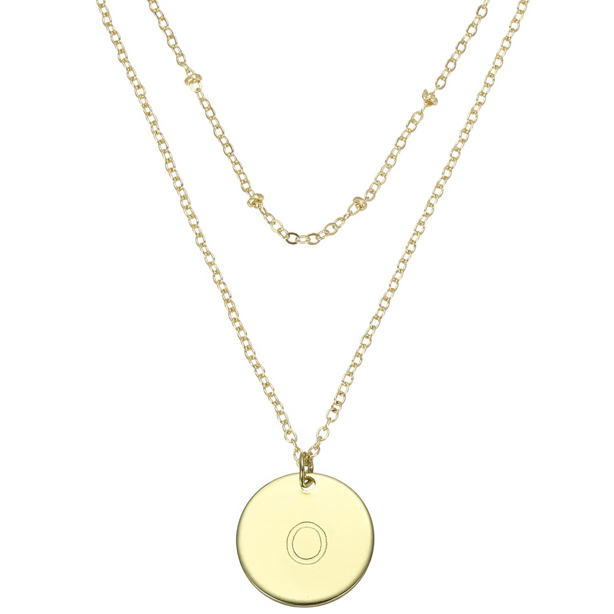 Unique Bargains Women's Gold Tone Disc Pendant Letter Necklace | Target
