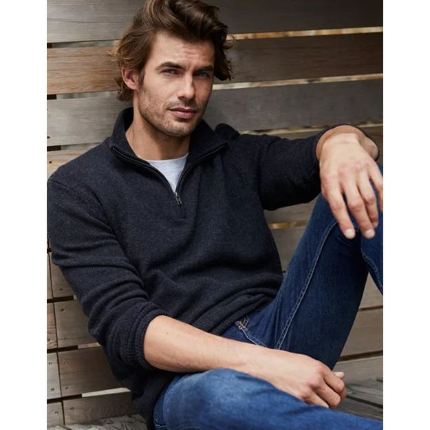 Men’s Half-Zip Sweater | The White Company (UK)