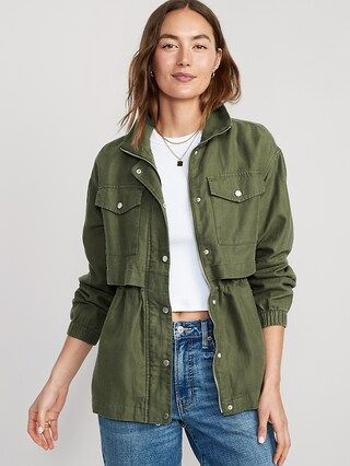 Mid-Length Utility Jacket for Women | Old Navy (US)