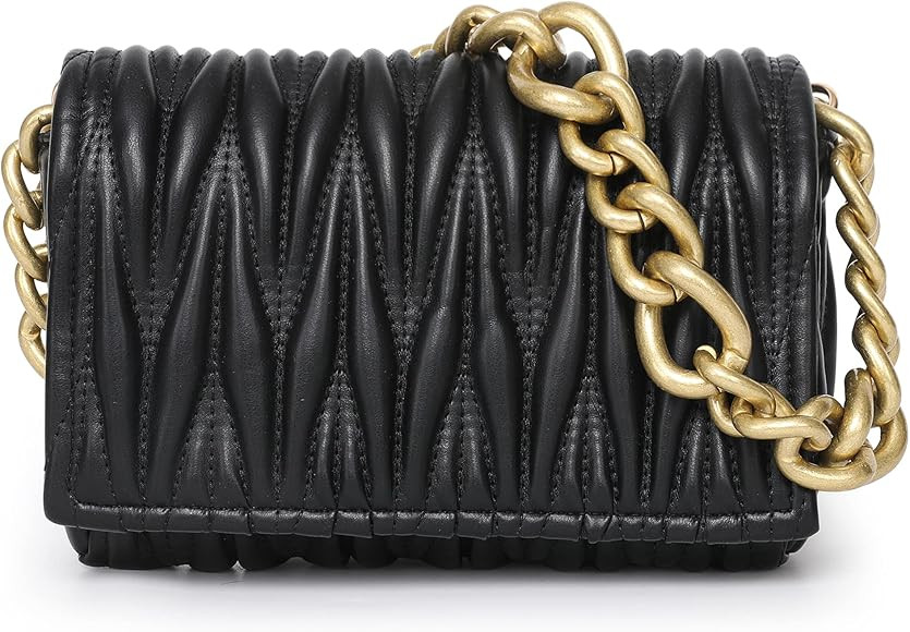Montana West Valentines Day Gifts for Her Quilted Purse for Women Chunky Chain Purses and Handbag... | Amazon (US)