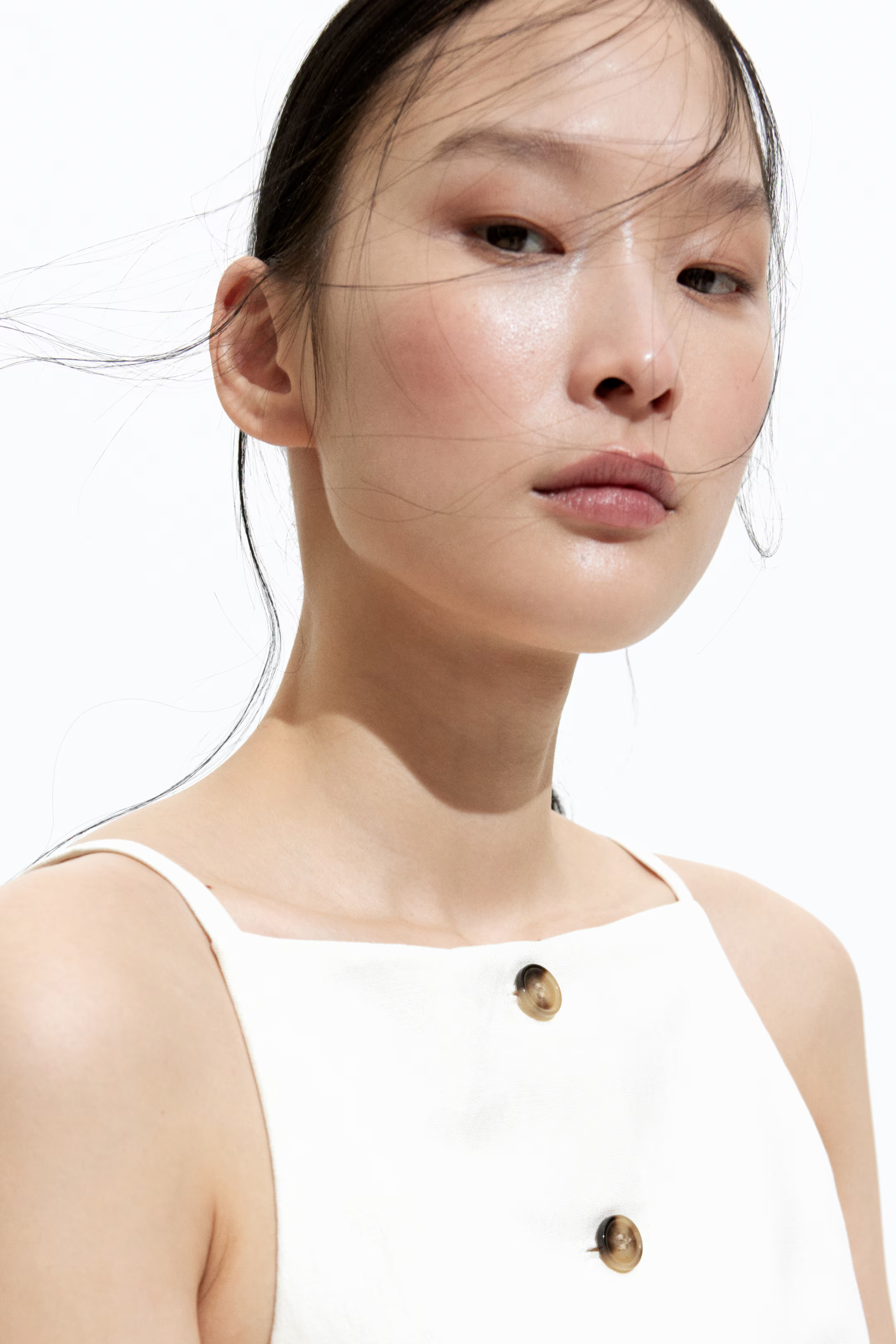 Tapered-Waist Vest - White - Ladies | H&M US | H&M (US + CA)