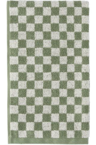 Green & White Josephine Hand Towel | SSENSE