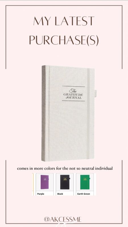 Excited to begin recognizing my gratitude on paper. #AKCESSME #gratitude #Discipline #amazon 

#LTKfindsunder50
