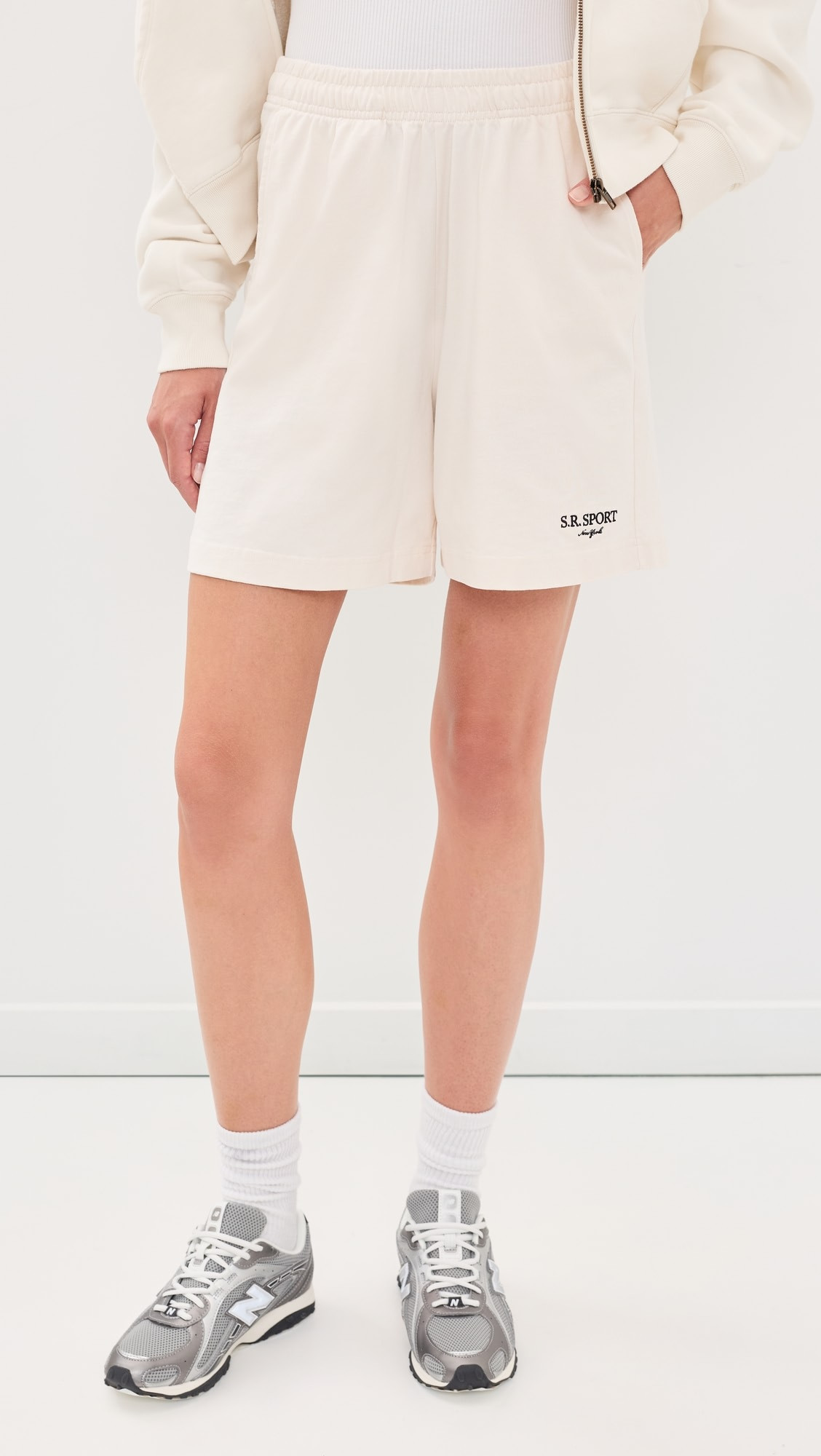 Sporty & Rich SR Sport Embroidered Gym Shorts | Shopbop | Shopbop