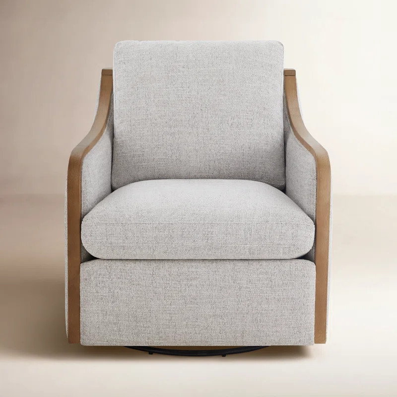 Grayton Oversized Upholstered Swivel Barrel Chair | Birch Lane
