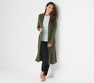 Barefoot Dreams CozyChic Lite Catalina LongCardi | QVC