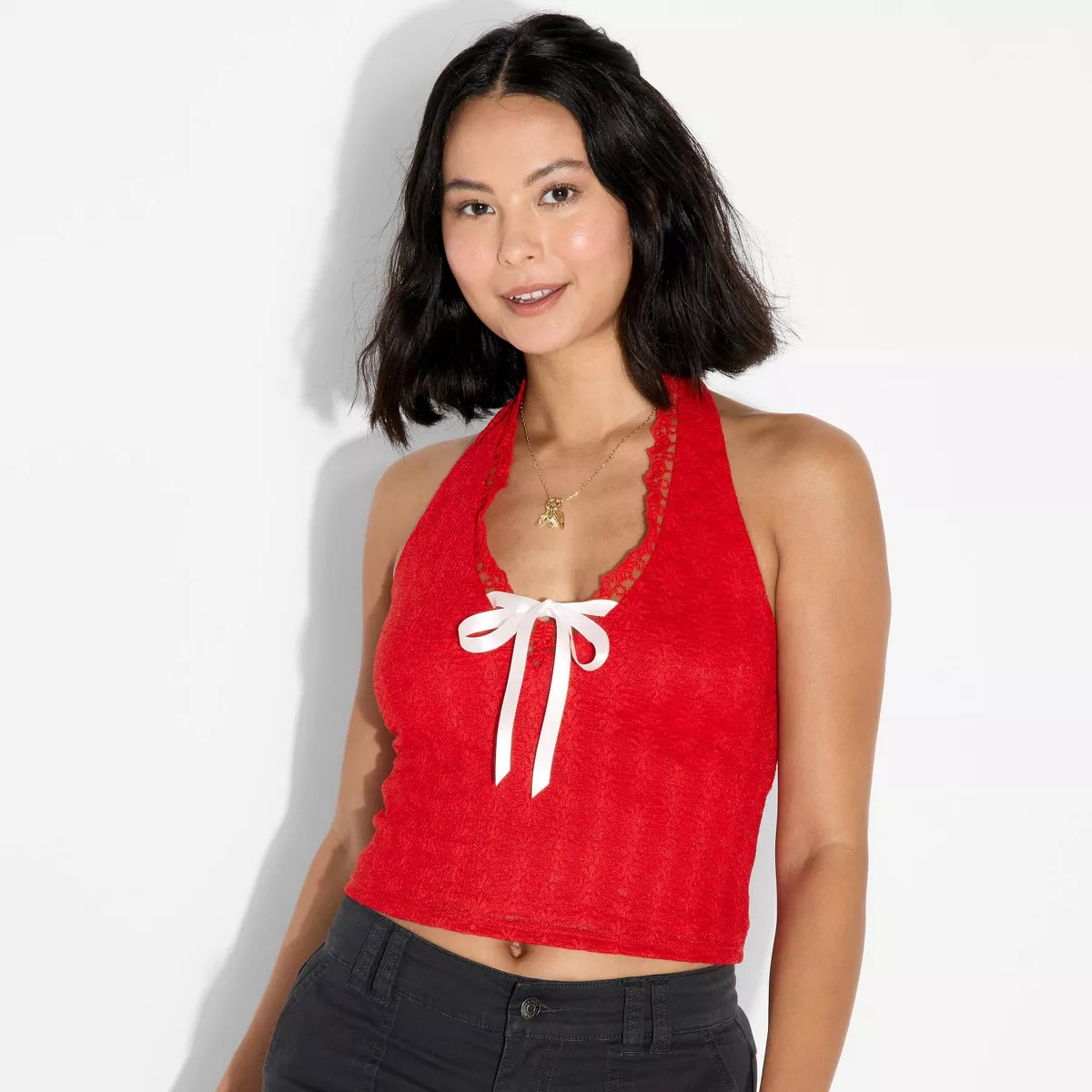 Women's Game Day Lace Halter Top - Wild Fable™ | Target