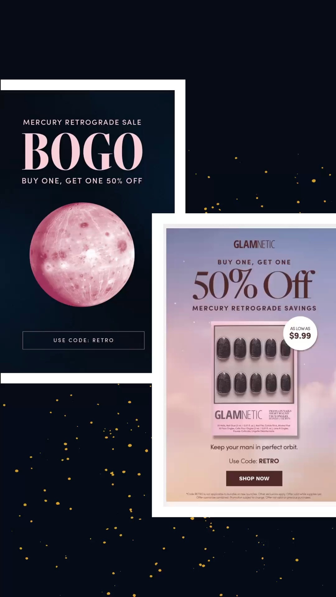 Mercury retrograde might be chaotic… but your nails don’t have to be 💅🏼 

Glamnetic is running a BOGO 50% OFF sale right now — the perfect time to stock up on your favorite press-ons or try a new set. 
Salon-quality nails at home = major busy mom win 🙌🏼

Use code RETRO to save ✨

#LTKSeasonal #LTKSaleAlert #LTKSpringSale