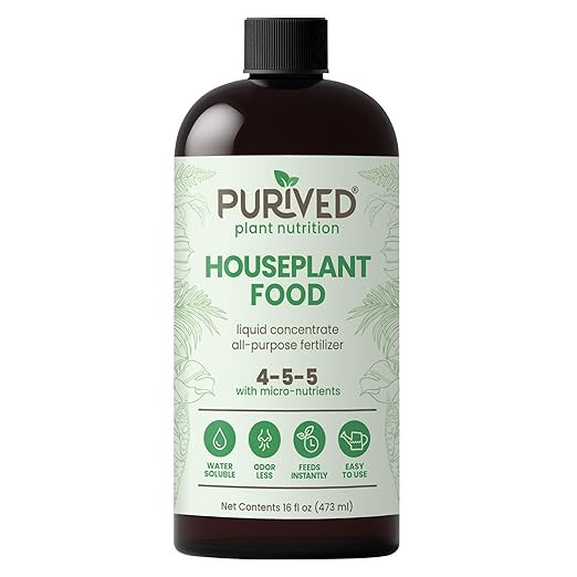 Purived 16oz All-Purpose Liquid Plant Fertilizer - Makes 50 Gallons, for Indoor Houseplants, All-... | Amazon (US)