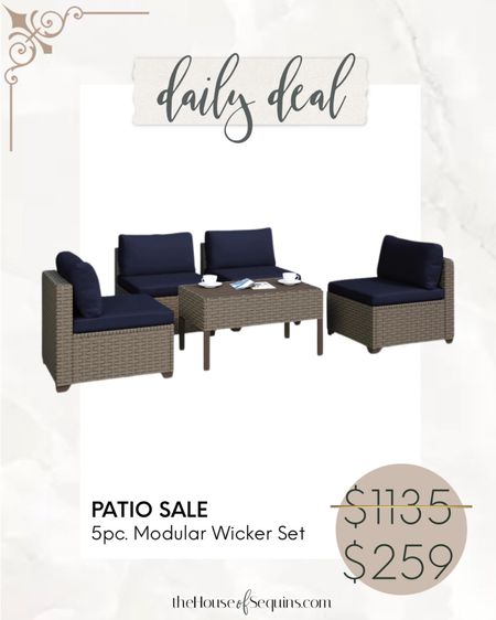 77% OFF this patio set from Wayfair! 