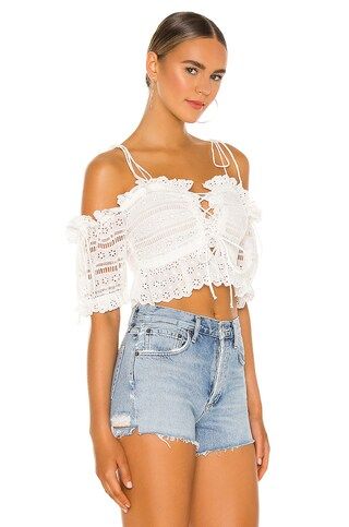 PQ Rocco Lace Top in Water Lily from Revolve.com | Revolve Clothing (Global)