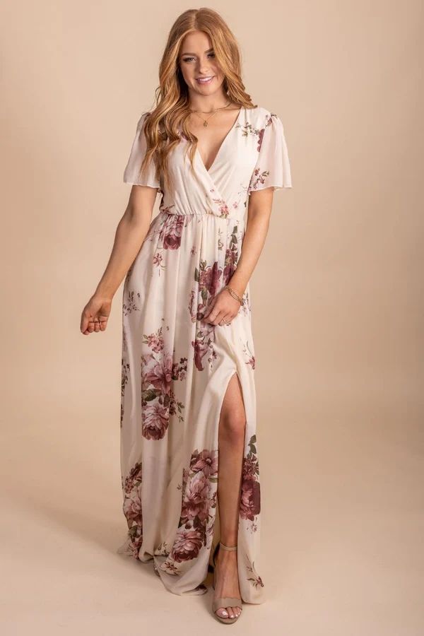 Bloom Where You're Planted Floral Maxi Dress | Bella Ella Boutique, LLC