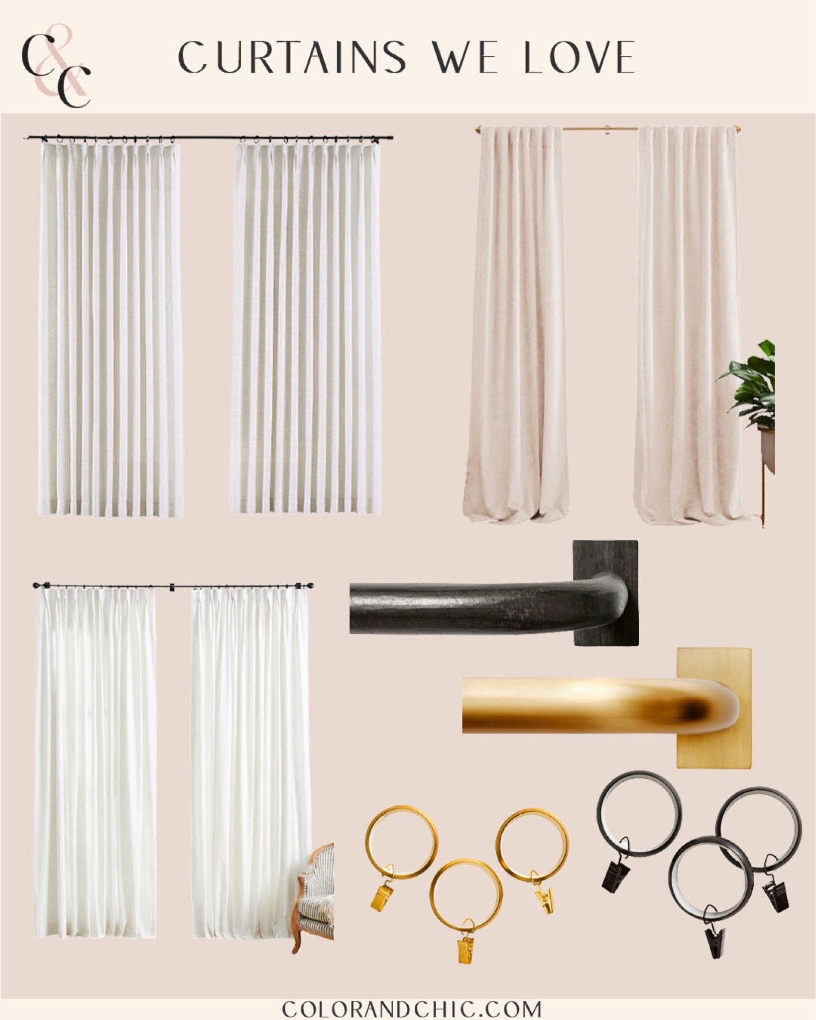 Curtains I love! All of these would be perfect in baby’s nursery, also. Including velvet, linen and blackout curtains. Also linking curtain rods and quiet-glide hooks that would be great in a living room, bedroom, office and more  

#LTKHome