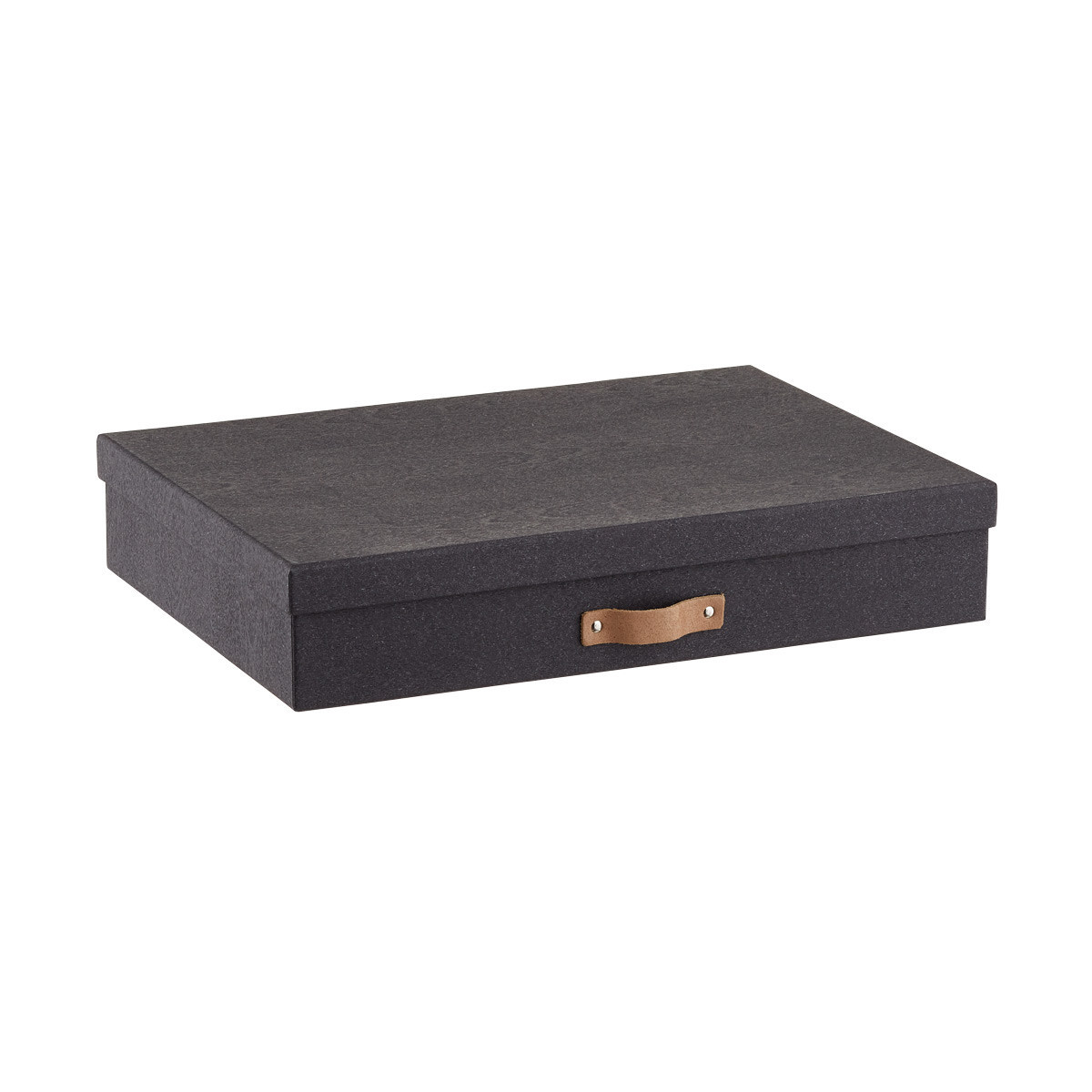 Bigso Woodgrain Document Box Black | The Container Store