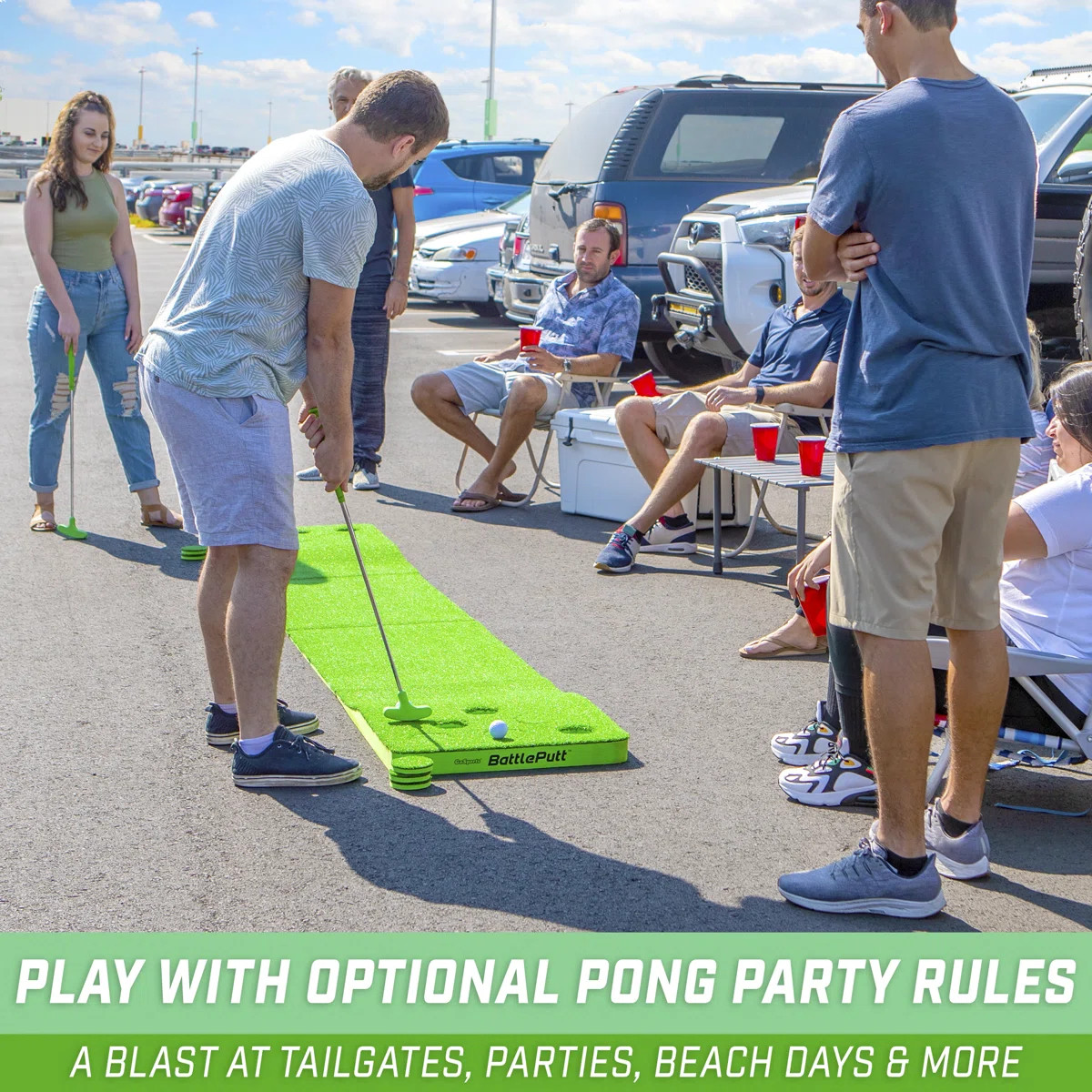 GoSports BattlePutt Golf Putting Game - 2-on-2 Pong Style Play - 2 Golf Balls and 2 Putters | Wayfair North America