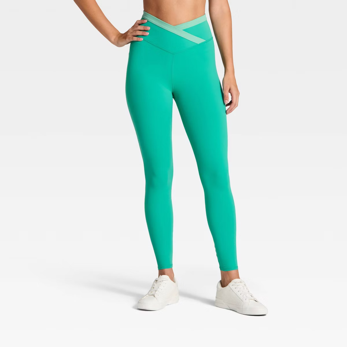 Women's High-Rise Crossover Waistband 7/8 Leggings - JoyLab™ | Target
