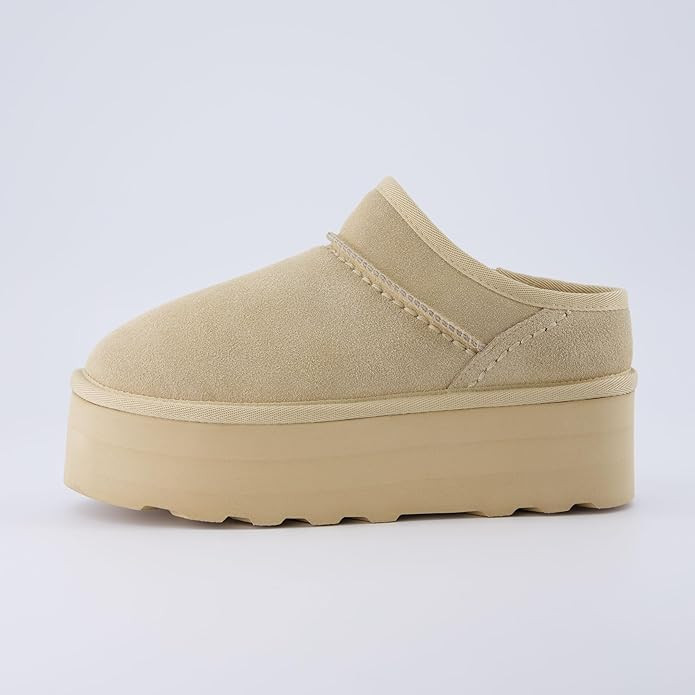 CUSHIONAIRE Women's Huggy Genuine Suede Cozy Mule Platform +Memory Foam, Wide Widths Available | Amazon (US)