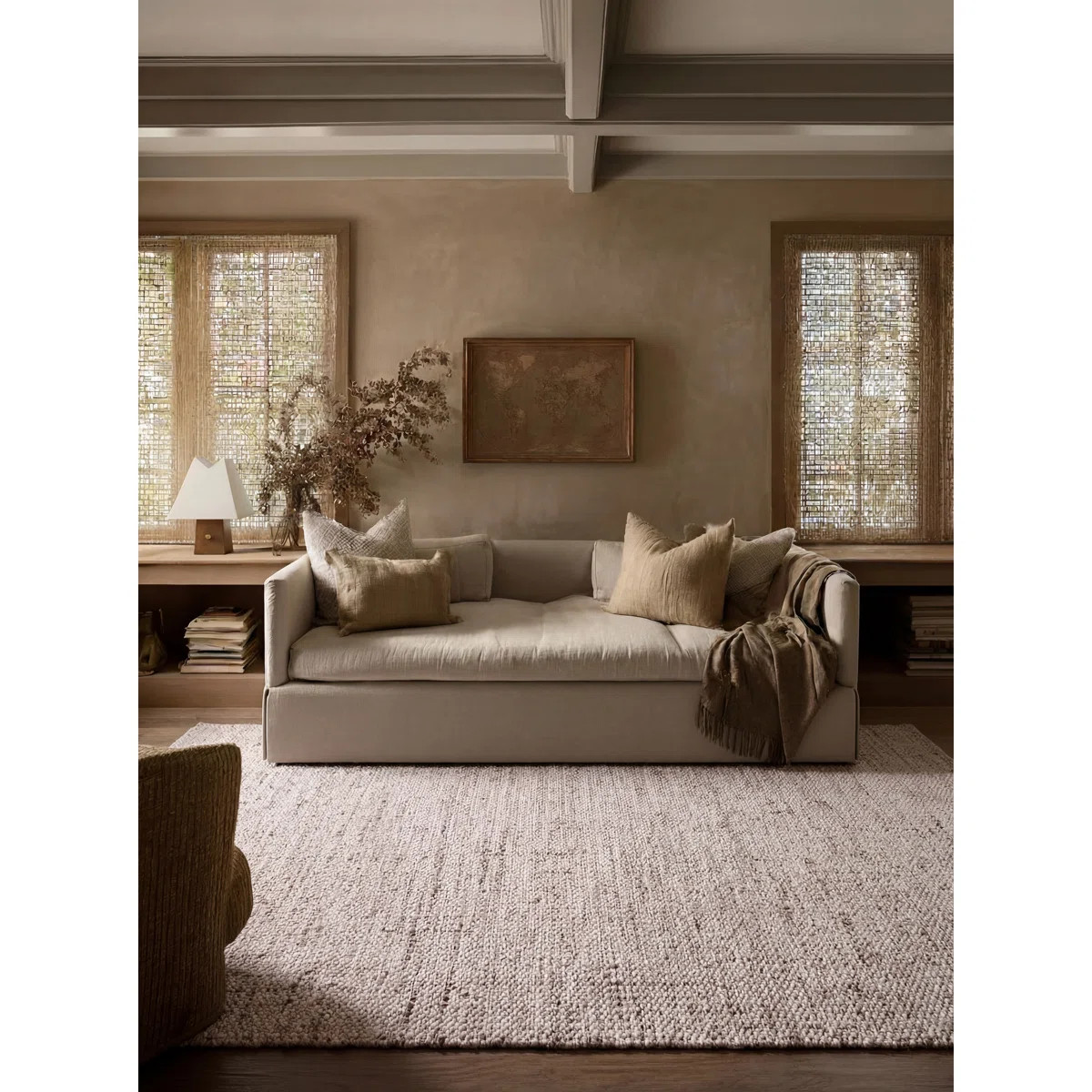 Wool Area Rug in Cream | Perigold