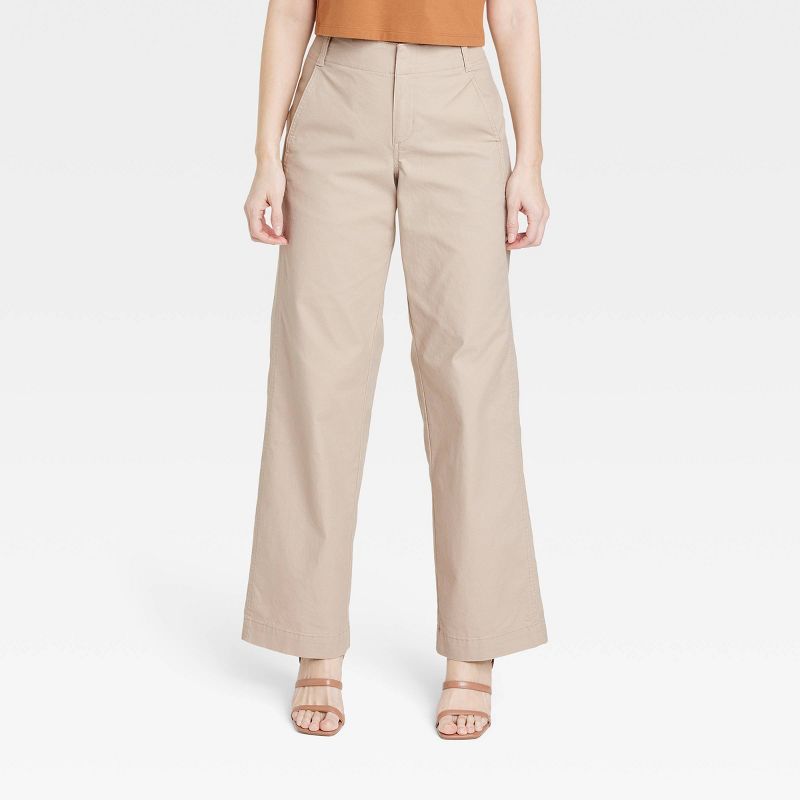 Women's Mid-Rise Relaxed Straight Leg Chino Pants - A New Day™ | Target