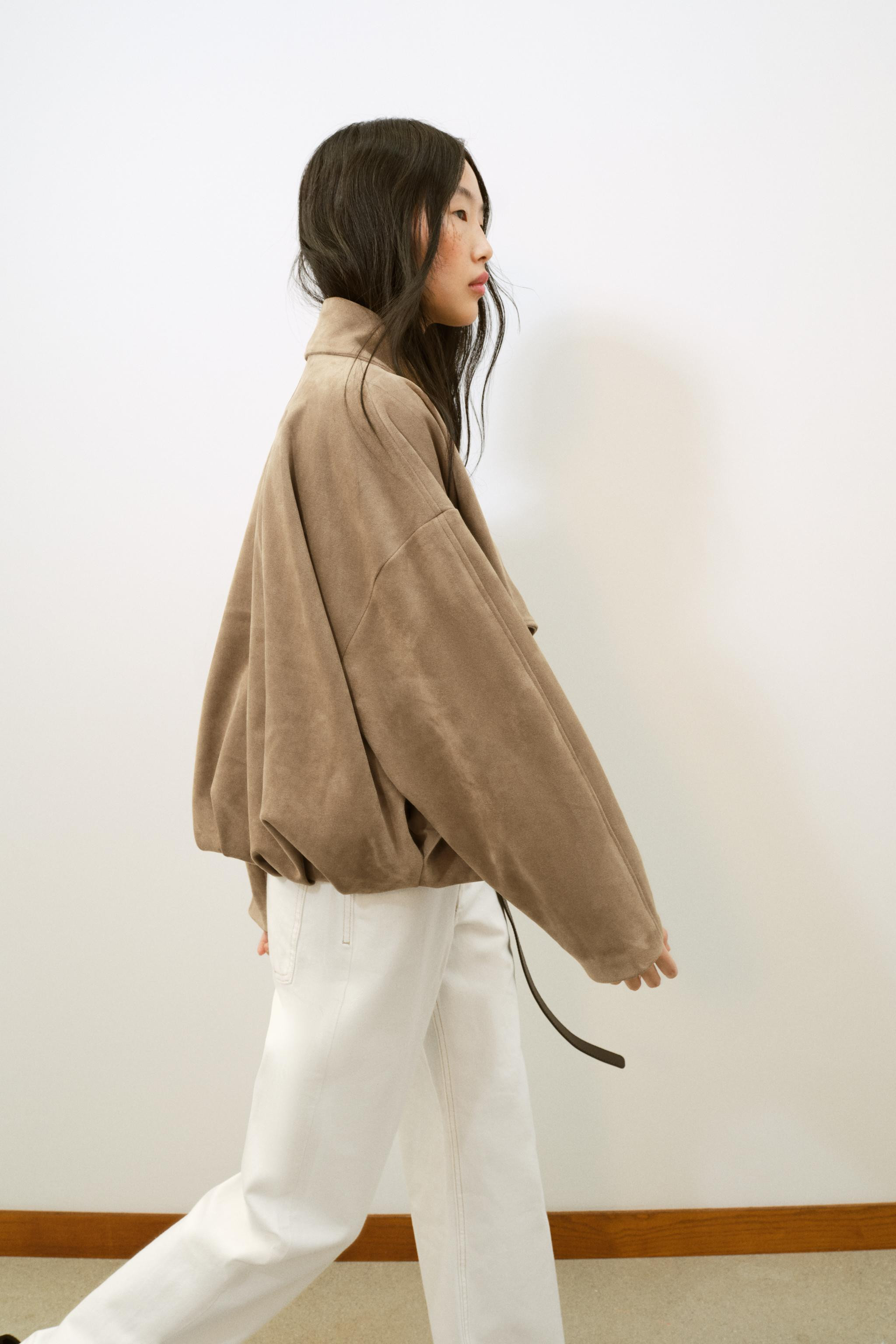 FAUX SUEDE WRAP JACKET | Zara US