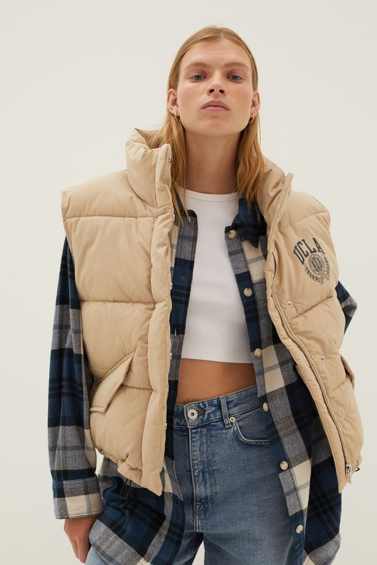 Print-detail Puffer Vest | H&M (US + CA)