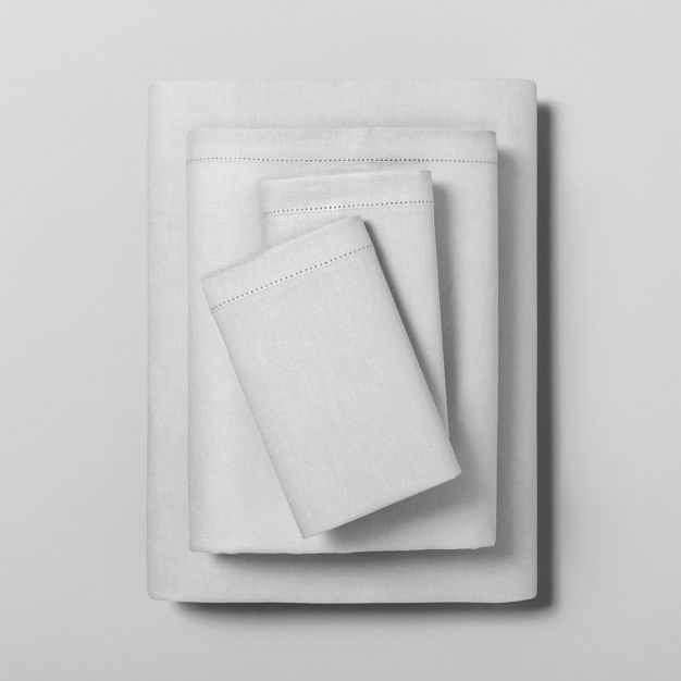 Linen Blend with Hem Stitch Sheet Set - Hearth & Hand™ with Magnolia | Target
