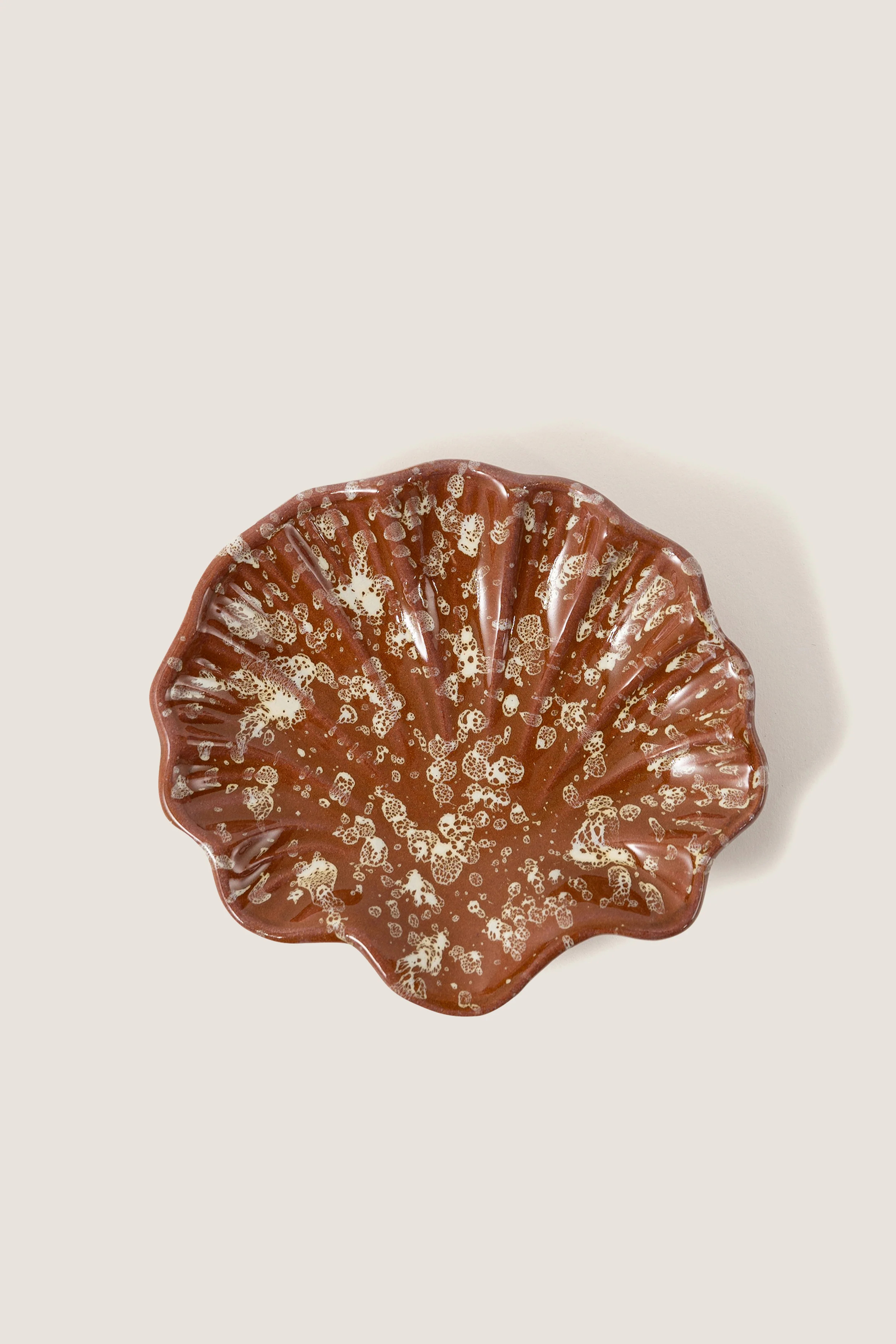 Terracotta and Cream Splatter Coquillage Dish | Tuckernuck (US)