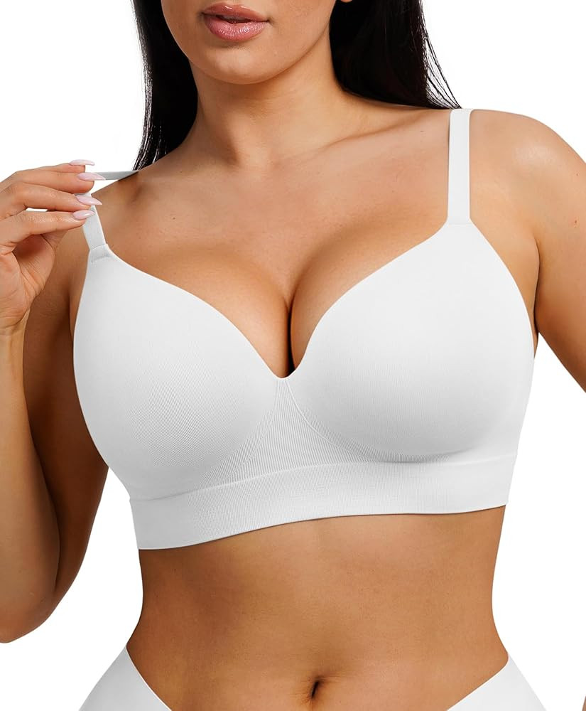 FeelinGirl Wireless Supportive Bra for Women, Seamless Comfort Bralettes No Underwire Full Covera... | Amazon (US)