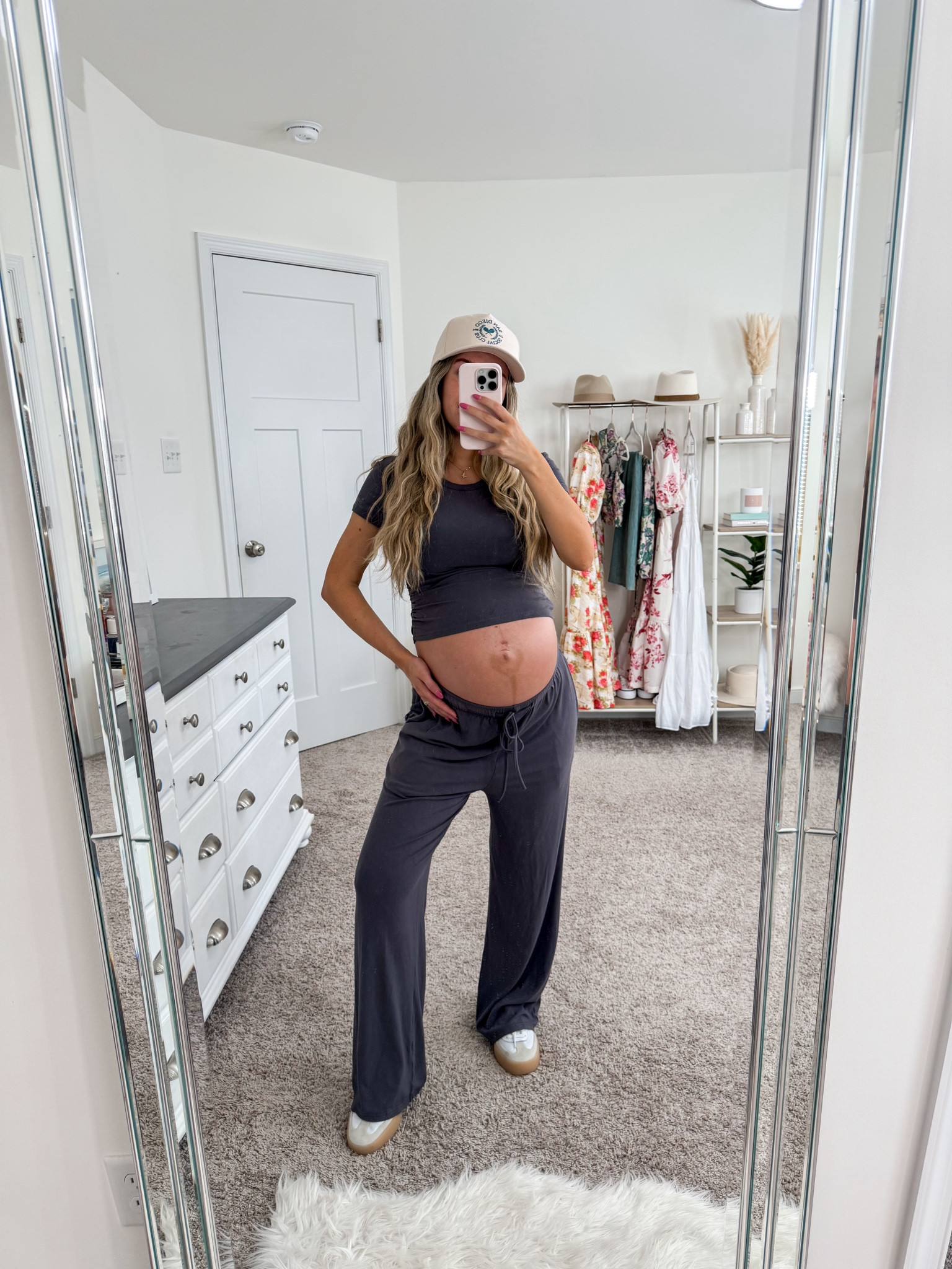 Comfy matching set 🤍 size small! Bringing this to the hospital with me as a baby possible going home outfit! 

#LTKBump #LTKFindsUnder50 #LTKStyleTip