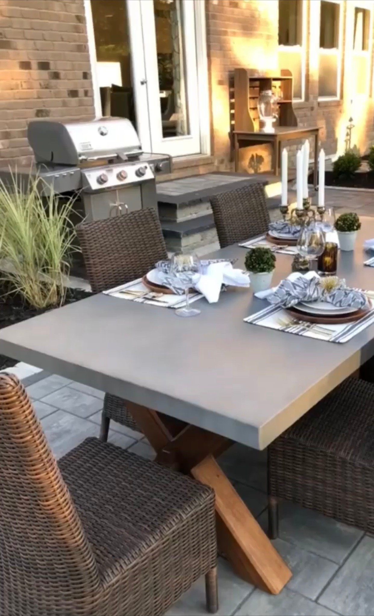 My outdoor dining table and chairs from @Pottery Barn are on clearance! The price is amazing. I’ve had this set for years, and it still looks amazing even being out in the Michigan elements. It’s heavy and sturdy. Also can be used indoors. 

You won’t be disappointed. 

#outdoordining #alfrescodining

#LTKSeasonal