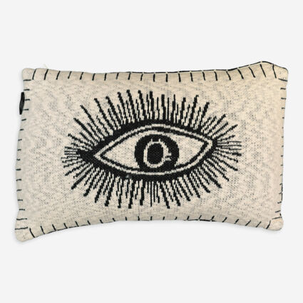 Black & White Eye Cushion 55x35cm | TK Maxx