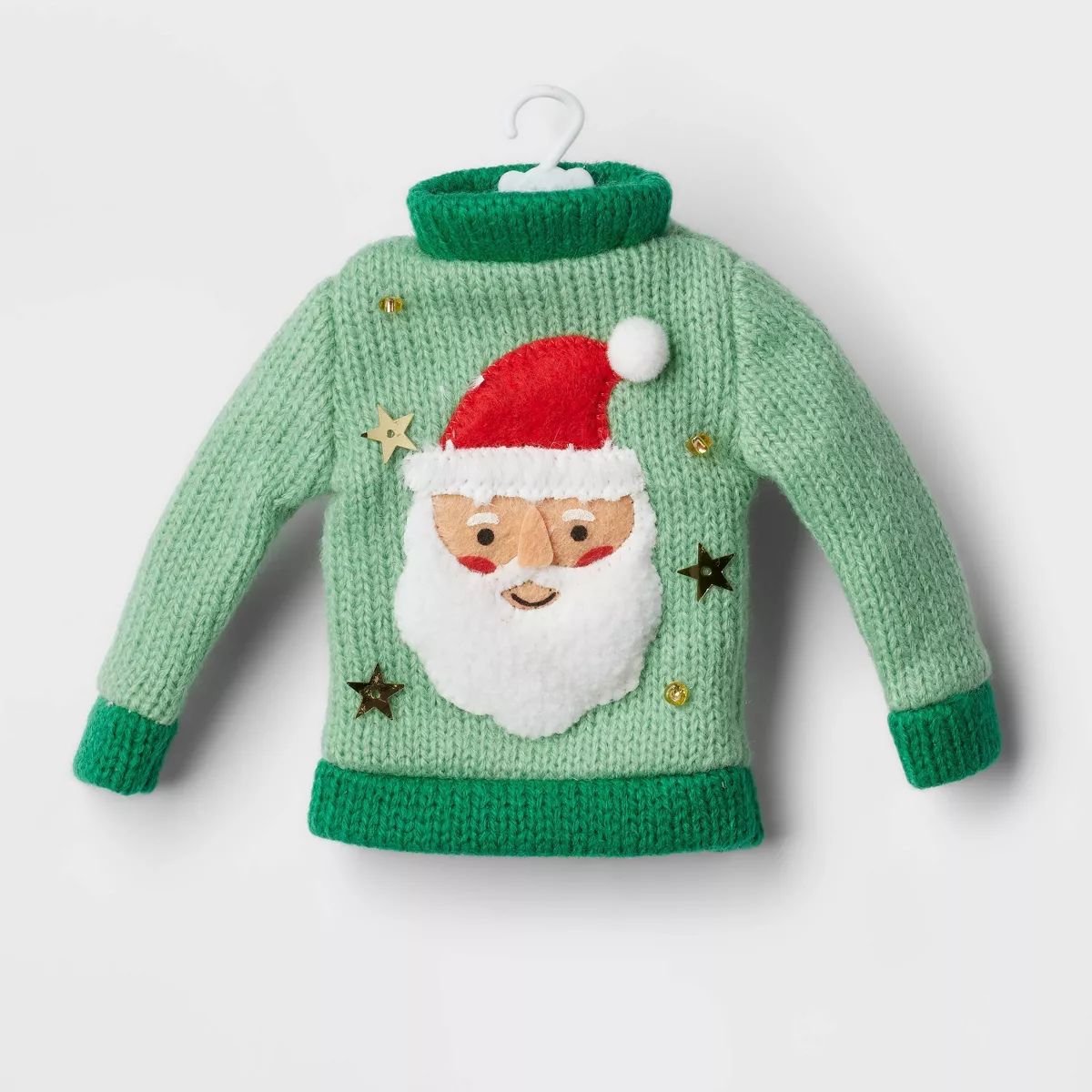 Knit Sweater with Santa Christmas Tree Ornament Green - Wondershop™ | Target