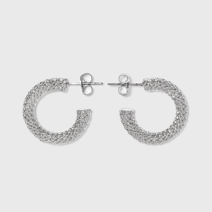 Twisted Texture Small Hoop Earrings - A New Day™ | Target