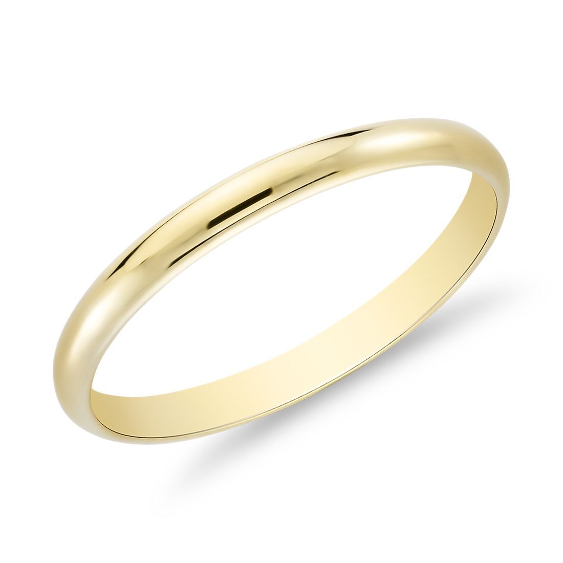 Classic Wedding Ring in 14k Yellow Gold (2mm) | Blue Nile | Blue Nile Asia