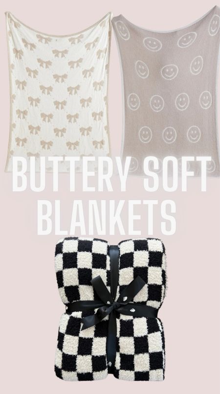 The Styled Collection is having a sale on their buttery soft throw blankets 🤍🖤 

Beige bow throw 
Neutral throws
Black and white checkered throw


#LTKhome #LTKSpringSale #LTKsalealert