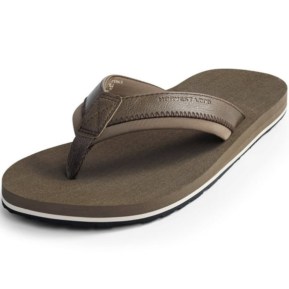 Harvest Land Comfortable Flip Flops for Men Arch Support Thong Sandals Non Slip Summer Beach Shoe... | Walmart (US)