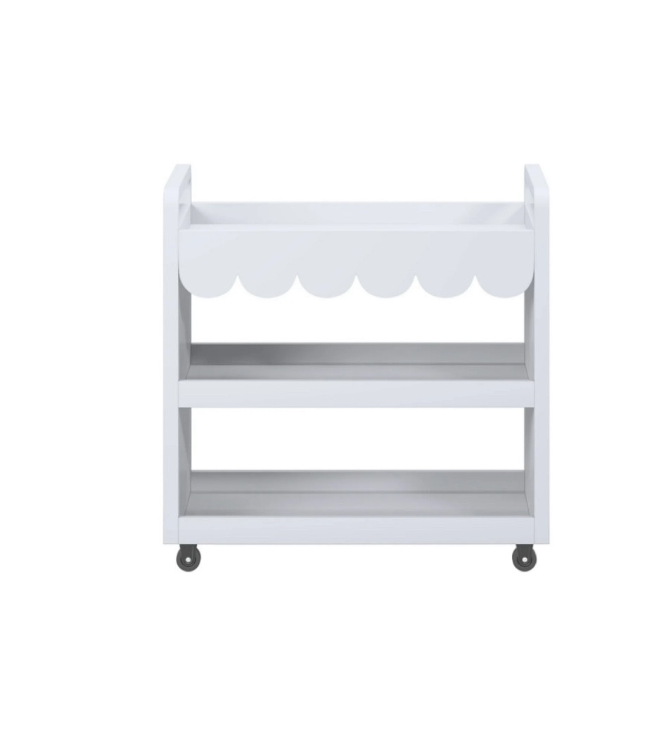 Cutest Scallop Cart 

Comes in three colors. Perfect for organizing arts & craft materials, office supplies or playroom organization! 

Don’t miss out this is going fast! 

#LTKHome #LTKFindsUnder100 #LTKFamily