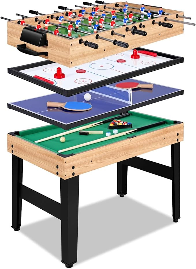 12-in-1 Game Table - 48" Combo Game Table, Ping Pong Table, Foosball Table, Air Hockey Table, Poo... | Amazon (US)