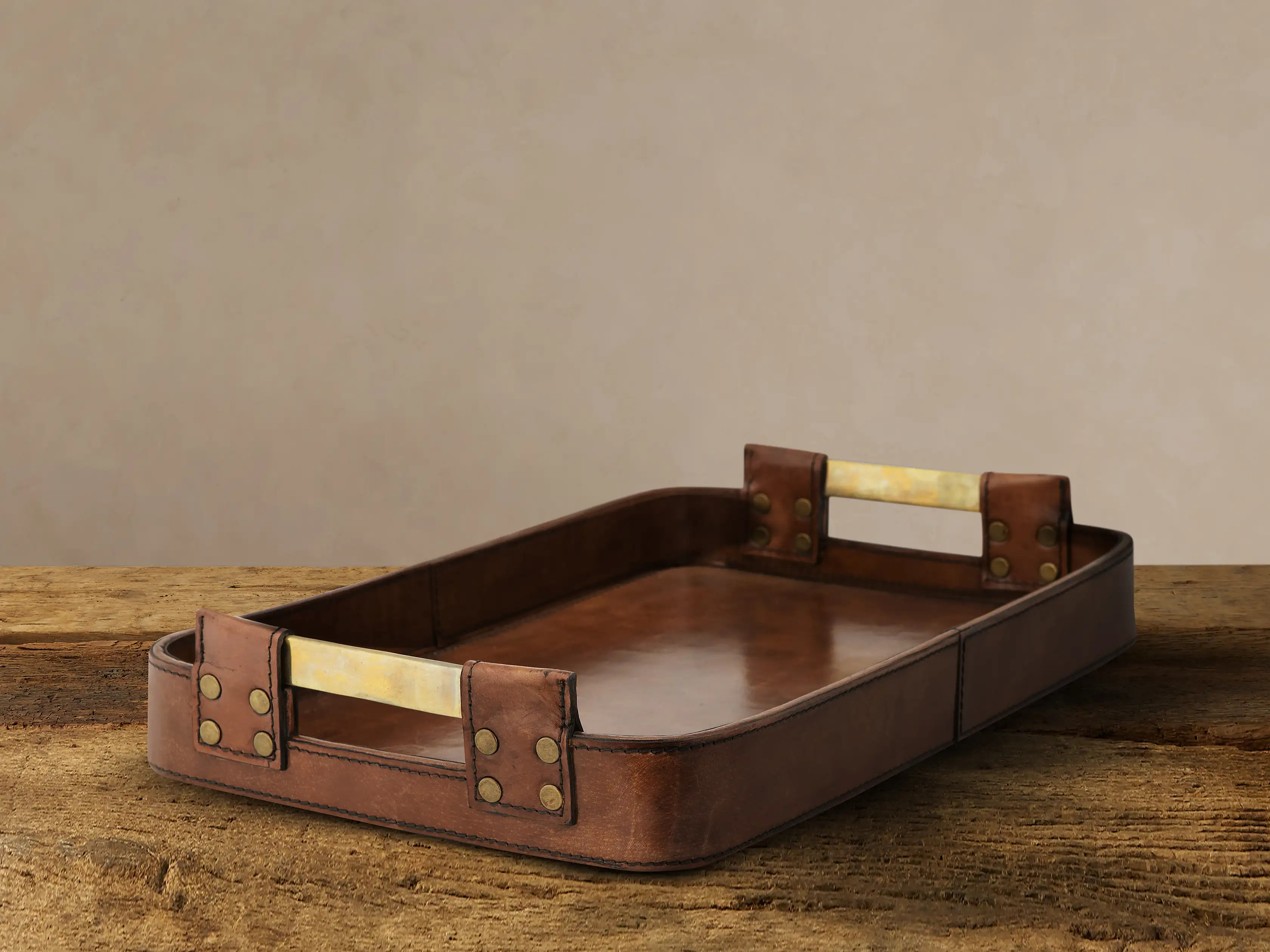Andres Leather Tray | Arhaus