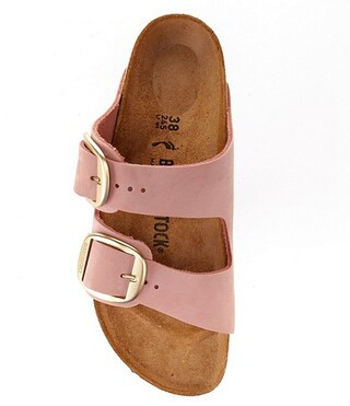 Women's Arizona Suede Nubuck Big Buckle Detail Slide Sandals | Dillard's
