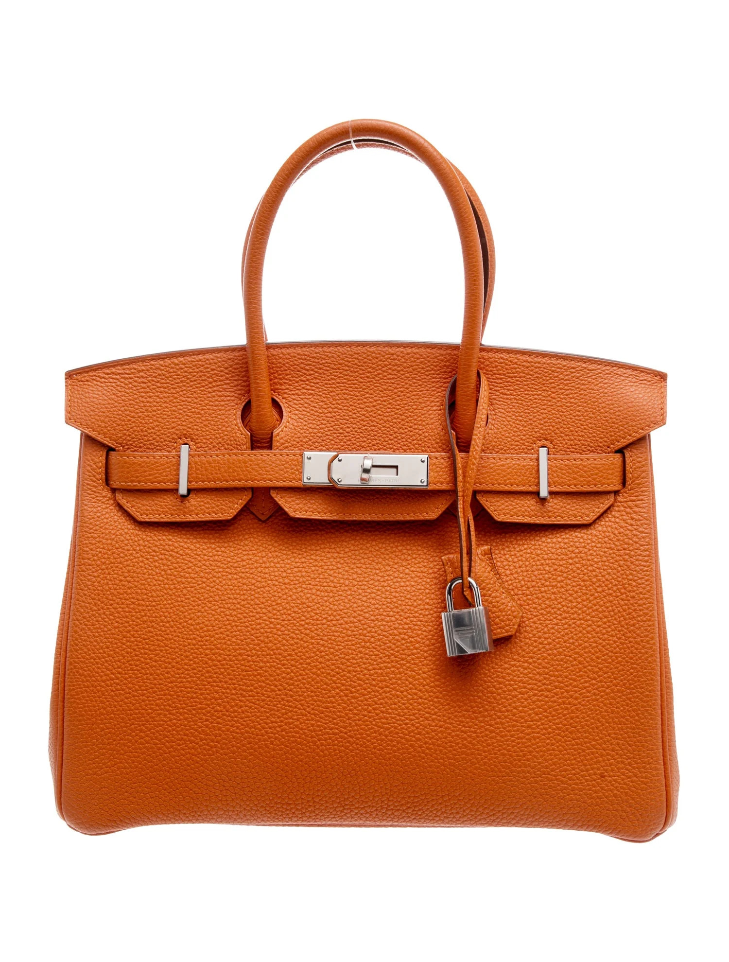 Hermès Togo Birkin 30 - Orange Handle Bags, Handbags - HER830692 | The RealReal | The RealReal