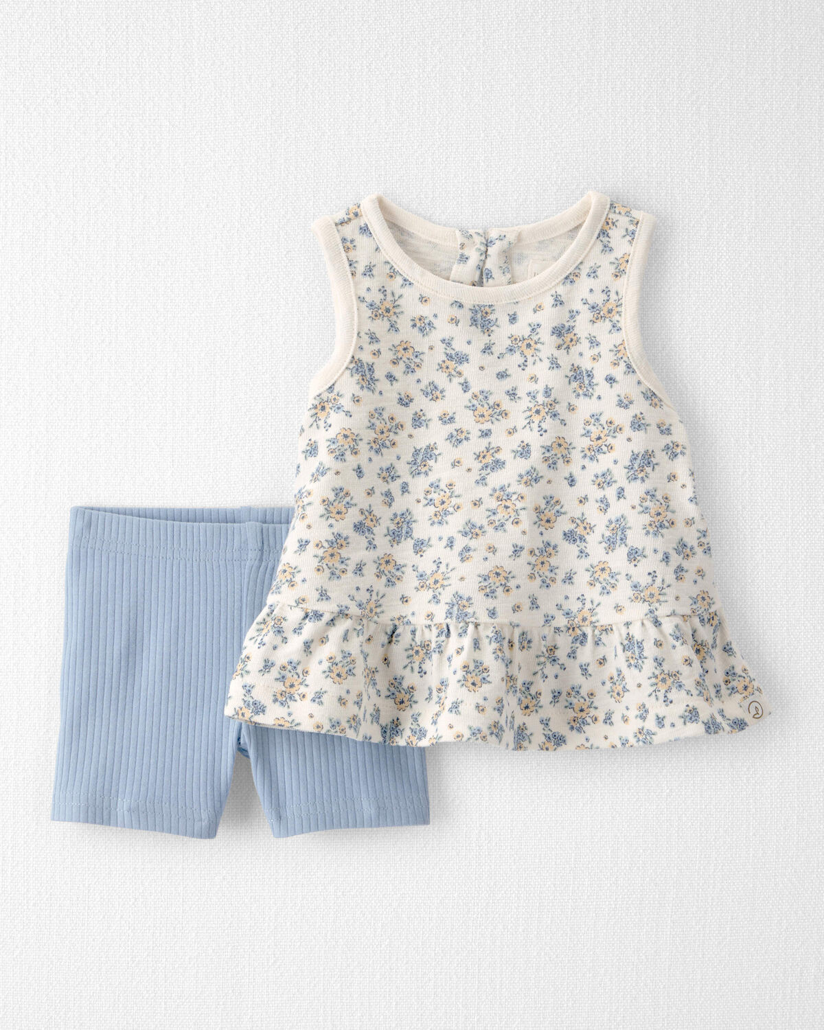 Baby Girl 2-Piece Top & Short Set Made with Organic Cotton in Spring Bloom Print  - Little Planet... | Carter's Inc